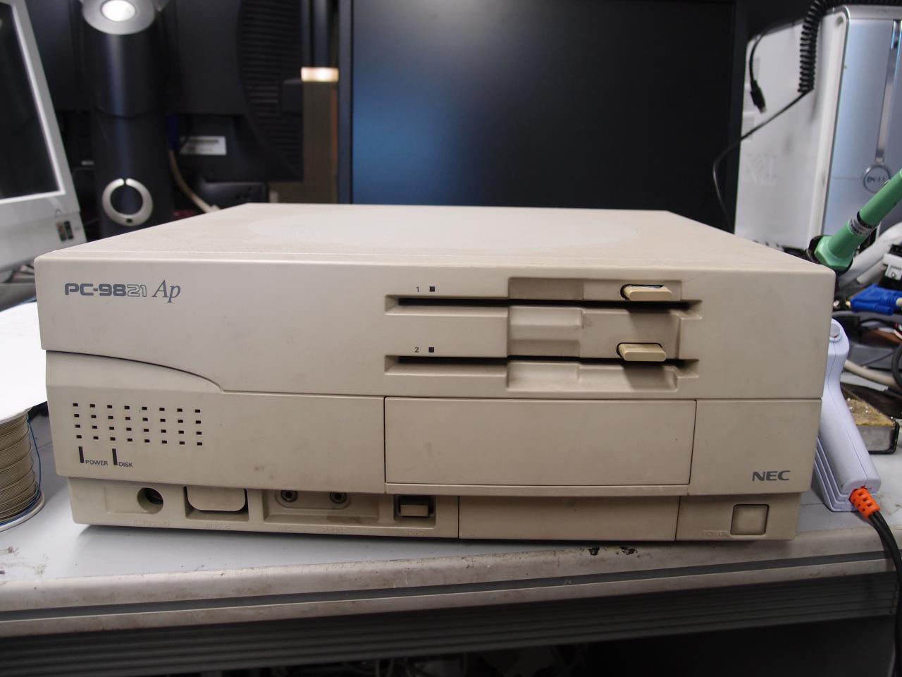 動作済 良品 NEC PC-9821Ae/M2 MS-DOS 5インチFDD*2