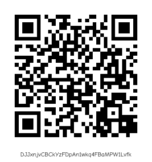 QR code for dogecoin:DJJxnjvCBCkYzFDpAn1wkq4FBaMPW1Lvfk